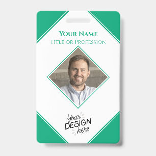 Aangepaste Medewerker, Foto, Naam, Titel, Logo, St Badge