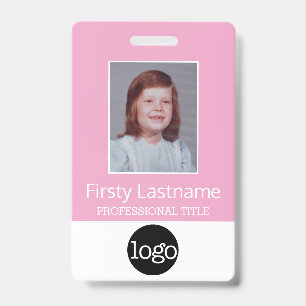 Aangepaste Medewerker - Foto, streepjescode, logo, Badge