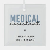 Aangepaste medische assistent | Klinische assisten Glas Ornament (Voorkant)