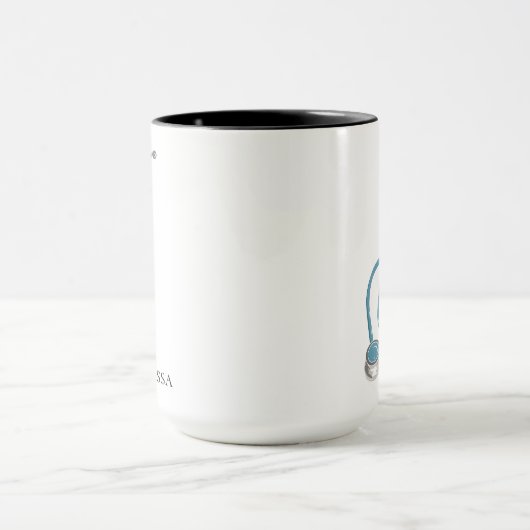 Aangepaste medische assistent Stethoscoopnaam Mok (Midden)