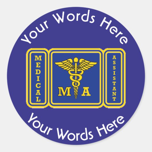 Aangepaste medische assistent-Sticker Ronde Sticker (Voorkant)