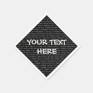 Aangepaste medische terminologie servetten