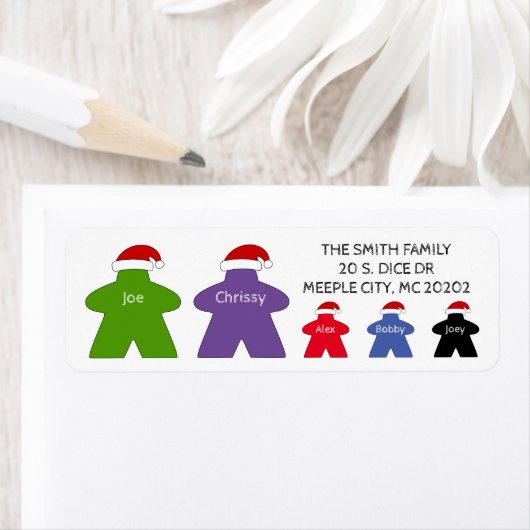 Aangepaste meepleeks met 5 W/ Kerstmis Etiket (Insitu)