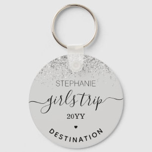 Aangepaste meidenreis Girls Weekend Glitter Conf Sleutelhanger