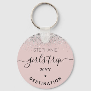 Aangepaste meidenreis Girls Weekend Glitter Conf Sleutelhanger
