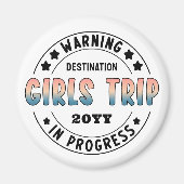 Aangepaste Meidenreis in Uitvoering Gradiënt Grapp Magneet (Voorkant)