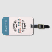 Aangepaste Meidenreis in Uitvoering Verlopen Grapp Bagagelabel (Voorkant (horizontaal))