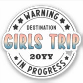 Aangepaste Meidenreis in Uitvoering Verlopen Grapp Sticker (Voorkant)