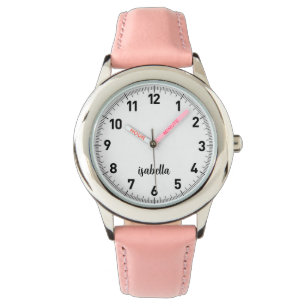 Aangepaste Meisjes Naam Glitter Strap Kinder Horlo Horloge