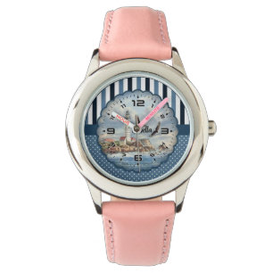 Aangepaste Meisjes Naam Glitter Strap Kinder Horlo Horloge