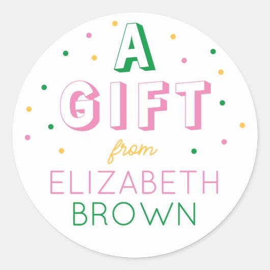 Aangepaste Meisjes Preppy Verjaardag Stickers (Voorkant)