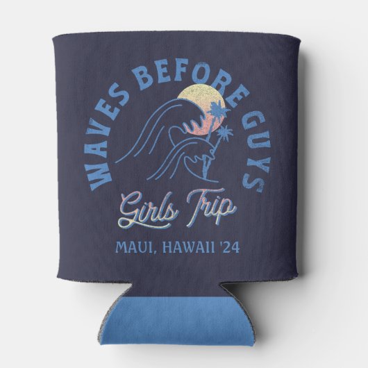 Aangepaste Meisjes Reis Bestemming Zomer Strand Gr Blikjeskoeler (Achterkant)