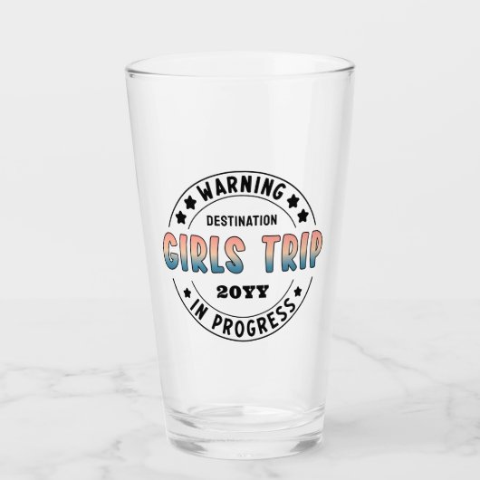 Aangepaste meisjes reis in voortgang Gradiënt Grap Glas (Voorkant)