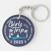 Aangepaste Meisjes Trip Groep Matching Beach Vakan Sleutelhanger (Achterkant)