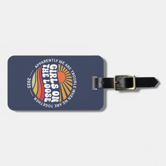 Aangepaste Meisjes Trip Groep Matching Zomer Vakan Bagagelabel (Voorkant horizontaal)