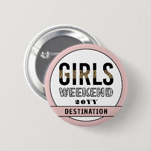 Aangepaste meisjes Wekend Girls reisvakantie Ronde Button 5,7 Cm