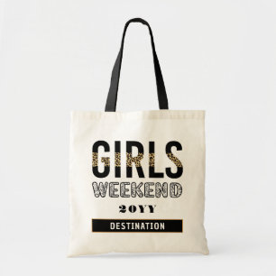 Aangepaste meisjes Wekend Girls reisvakantie Tote Bag