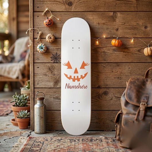 Aangepaste Meisjesachtige Jack O Lantern Pompoen H Skateboard