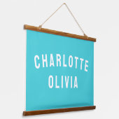 Aangepaste meisjesnaam Gepersonaliseerde Dochter K Hangend Wandkleed (Gebogen)