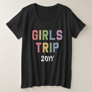Aangepaste Meisjesreis Meisjes Weekend Vakantie Ui Grote Maat T-shirt