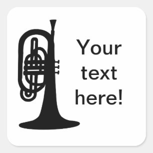 Aangepaste melofoon vierkante sticker