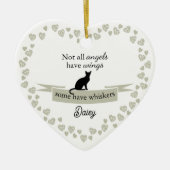 Aangepaste Memorial Pet Name Keramisch Ornament (Voorkant)