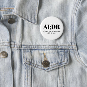 Aangepaste menselijke auteurs Anti AI DR  Ronde Button 5,7 Cm