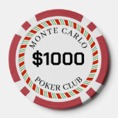 Aangepaste merk Monte Carlo Smooth $1000 14 Gram Poker Chips (Achterkant)