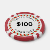 Aangepaste merk Monte Carlo Smooth $100 14 Gram Poker Chips (Enkel)