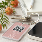 Aangepaste merkgebonden bedrijfslogo QR-code moder Sleutelhanger (Voorkant Rechts)