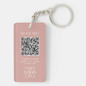 Aangepaste merkgebonden bedrijfslogo QR-code moder Sleutelhanger (achterkant)