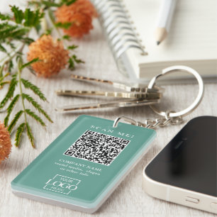 Aangepaste merkgebonden bedrijfslogo QR-code moder Sleutelhanger