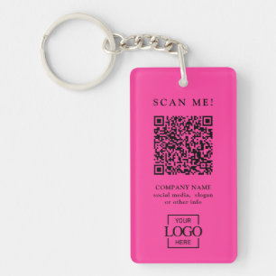Aangepaste merkgebonden zakelijke logo QR-code mod Sleutelhanger