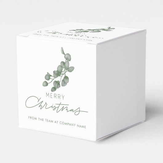 Aangepaste merknaam bedrijf Fijne Kerstdagen Bedankdoosjes (Voorkant Zijde)