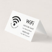 Aangepaste merknaam Bedrijfsnaam WiFi Details Wit Kaart (Voorkant)