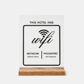 Aangepaste merknaam Hotel Naam WiFi Wachtwoord Acryl Bord (Voorkant)