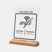 Aangepaste merknaam Hotel Naam WiFi Wachtwoord Acryl Bord (Hoek)