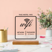 Aangepaste merknaam Hotel Naam WiFi Wachtwoord Acryl Bord (Huwelijk)