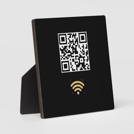 Aangepaste merknaam WiFi Network QR Code Modern Fotoplaat (Voorkant)