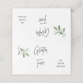 Aangepaste merktekens voor Gluten Free Label Tent (Buitenkant ongevouwen)