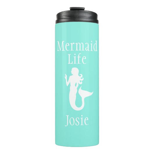 Aangepaste Mermaid Life Tumbler Thermosbeker (Voorkant)