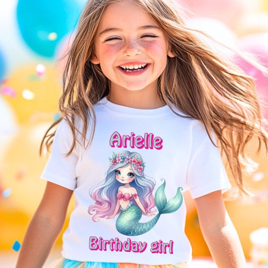 Aangepaste Mermaid Mint naam T-shirt