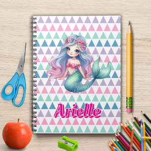 Aangepaste Mermaid-patroonnaam Notitieboek