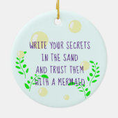 Aangepaste mermaid-versiering keramisch ornament (Achterkant)