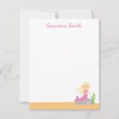 Aangepaste mermaïdeartikelen | Blonde roze Kaart (Voorkant)