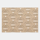 Aangepaste Merry Christmas Kraft Monogram Brother Inpakpapier Vel (Voorkant)