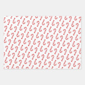 Aangepaste Merry Christmas Red Candy Cane Monogram Inpakpapier Vel (Voorkant 3)