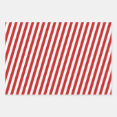 Aangepaste Merry Christmas Red Candy Cane Monogram Inpakpapier Vel (Voorkant 2)