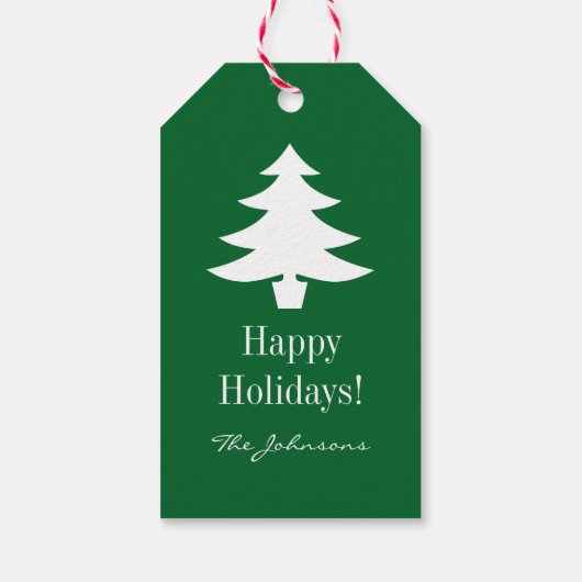 Aangepaste Merry Christmas tree cadeau labels met  Cadeaulabel (Achterkant)