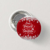 Aangepaste Merry Little Kerstmis Button (Voorkant /achterkant)